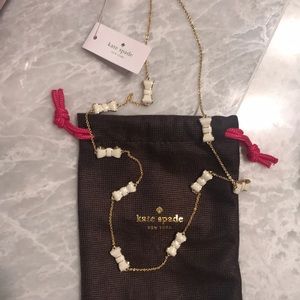 Kate spade white bow necklace